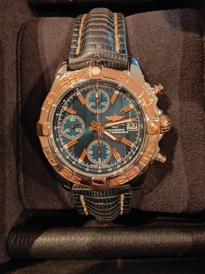 Breitling Chrono Galactic Chronomat Galactic Acciaio Oro Full Set da Collezione Revisionato