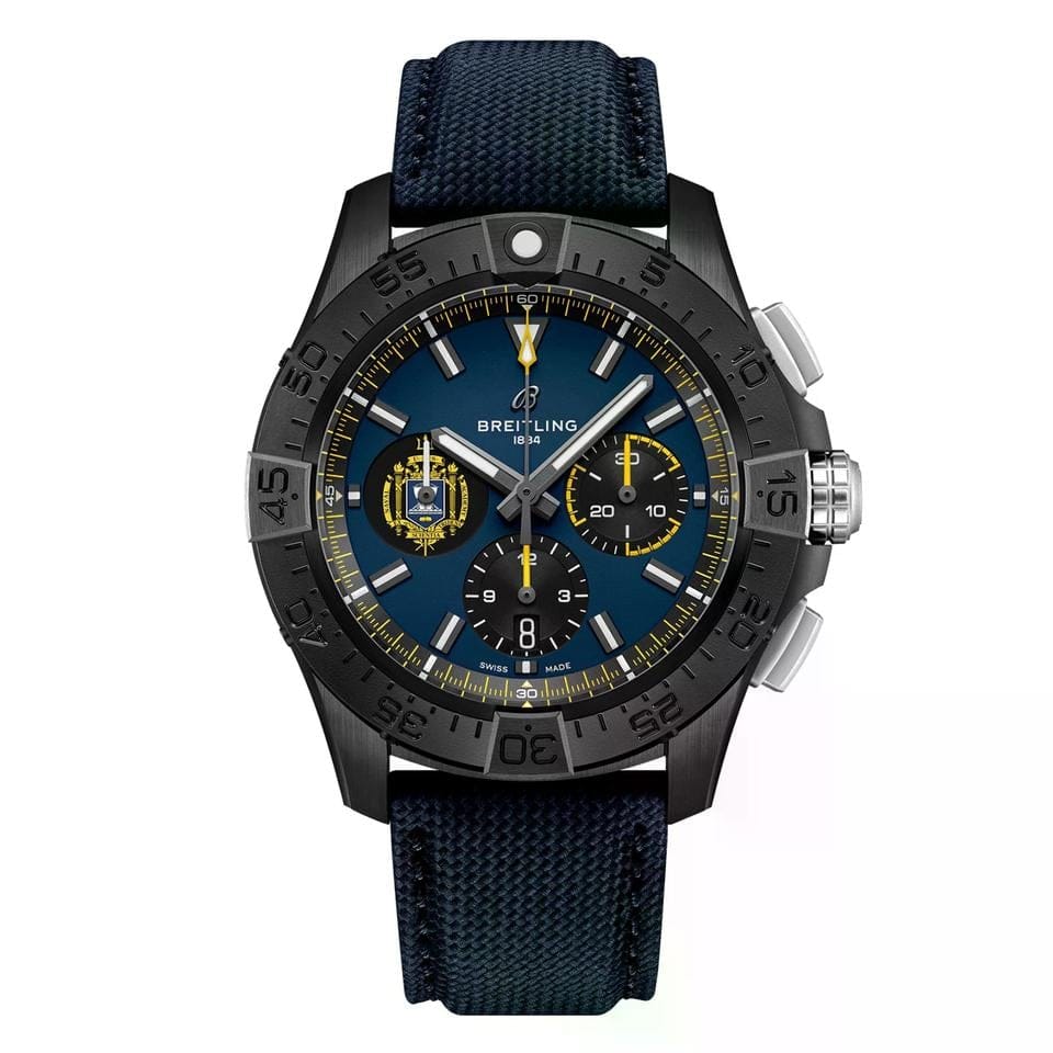Breitling Avenger Night Mission Us Naval Academy Avenger B01 Chronograph Blue Dial SB01474 A1 C1 X1 1/4th second 30 minutes 12 hours