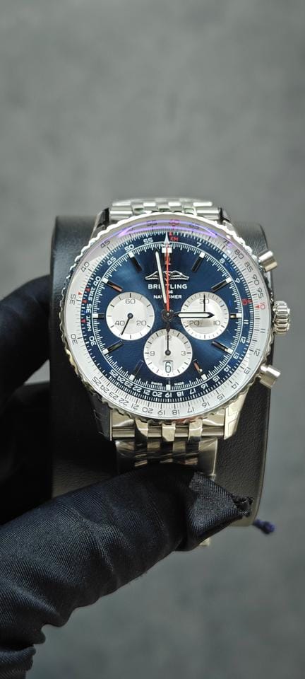 Breitling Navitimer 1 B01 Chronographbasel one Navitimer B01 Chronograph 46 steel strap blue dial