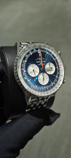 Breitling Navitimer 1 B01 Chronographbasel one Navitimer B01 Chronograph 46 steel strap blue dial