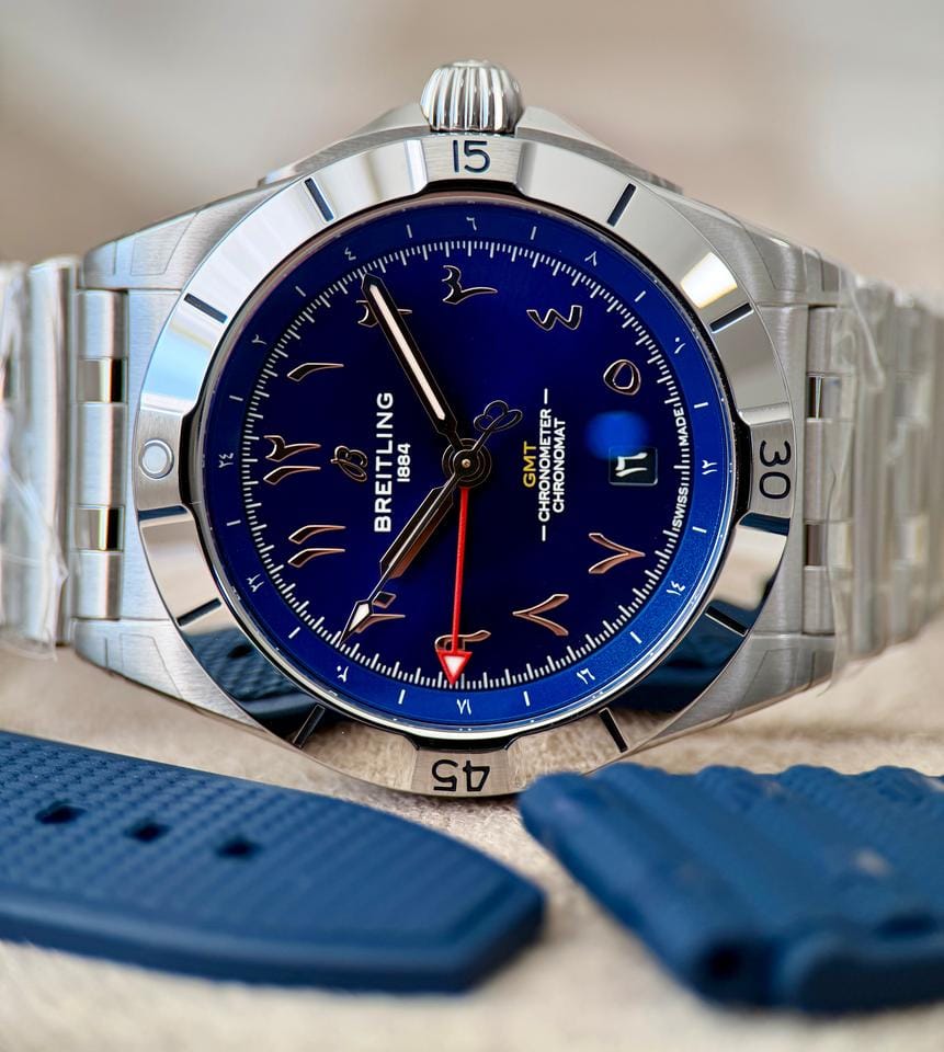 Breitling Chronomat GMTMalaysia Edition Blue Arabic Dial 2026 Unworn Complete Set