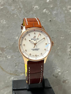 Breitling Navitimer32 | NEU/Fullset/Sticker | 18kt. Gold | Diamanten Zifferblatt