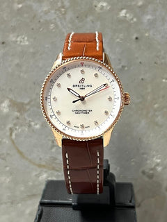 Breitling Navitimer32 | NEU/Fullset/Sticker | 18kt. Gold | Diamanten Zifferblatt