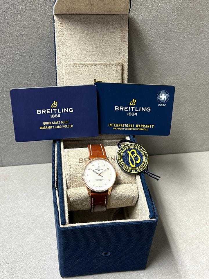 Breitling Navitimer32 | NEU/Fullset/Sticker | 18kt. Gold | Diamanten Zifferblatt