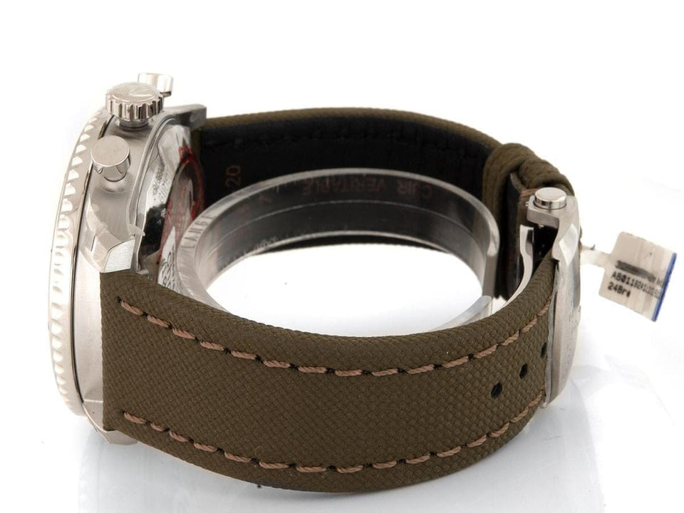 Breitling Aviator 8 B01 Chrono 43mm Steel on Strap Green B+P 2022 NEW