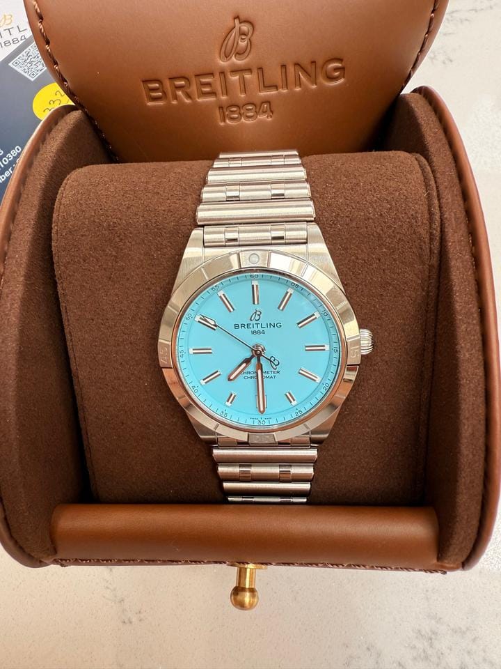Breitling Chronomat 36 AUTOMATIC 36 CARIBBEAN LIMITED EDITION TIFFANY BLUE FULL SET - LIMITED EDITION ONE OF 100