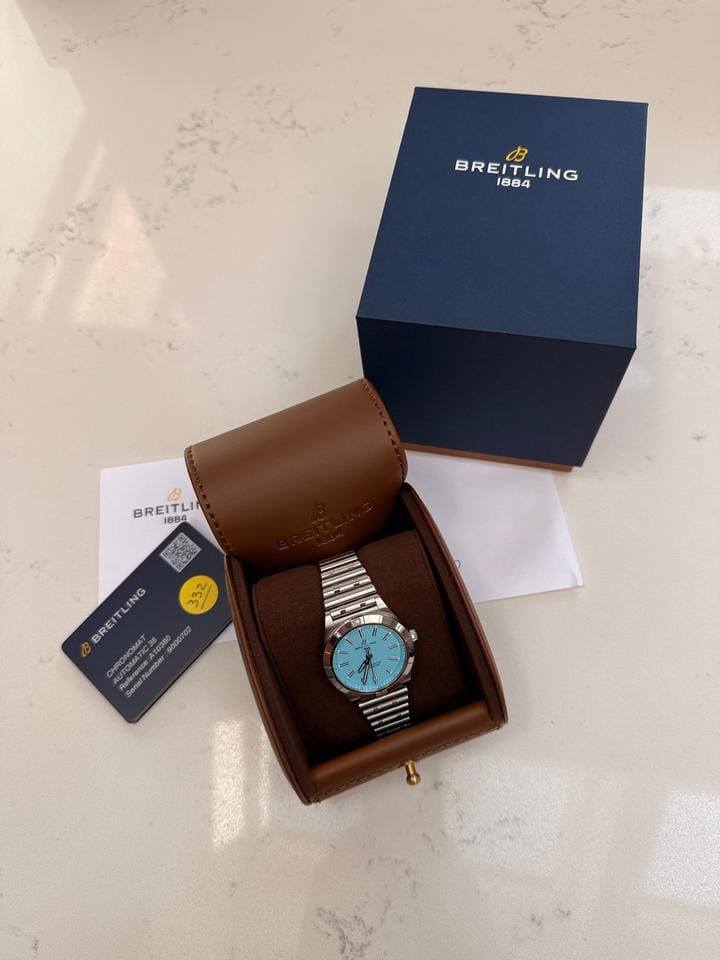 Breitling Chronomat 36 AUTOMATIC 36 CARIBBEAN LIMITED EDITION TIFFANY BLUE FULL SET - LIMITED EDITION ONE OF 100