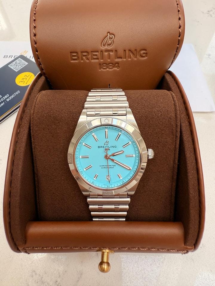 Breitling Chronomat 36 AUTOMATIC 36 CARIBBEAN LIMITED EDITION TIFFANY BLUE FULL SET - LIMITED EDITION ONE OF 100