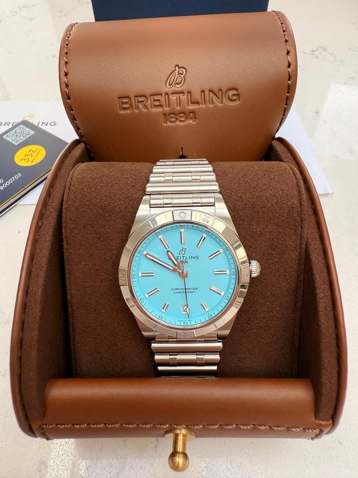 Breitling Chronomat 36 AUTOMATIC 36 CARIBBEAN LIMITED EDITION TIFFANY BLUE FULL SET - LIMITED EDITION ONE OF 100