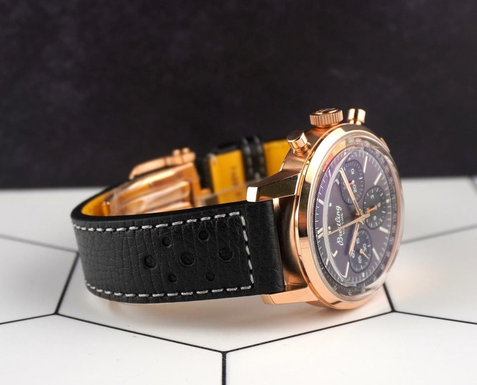 Breitling Top Time41mm Top Time B01 Rose Gold Leather Strap Men's Watch RB0176