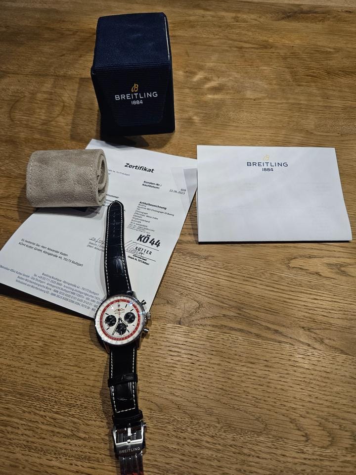 Breitling Navitimer 1 B01 Chronograph Limited Edition One of 747 – Hochzeit getragen Full Set