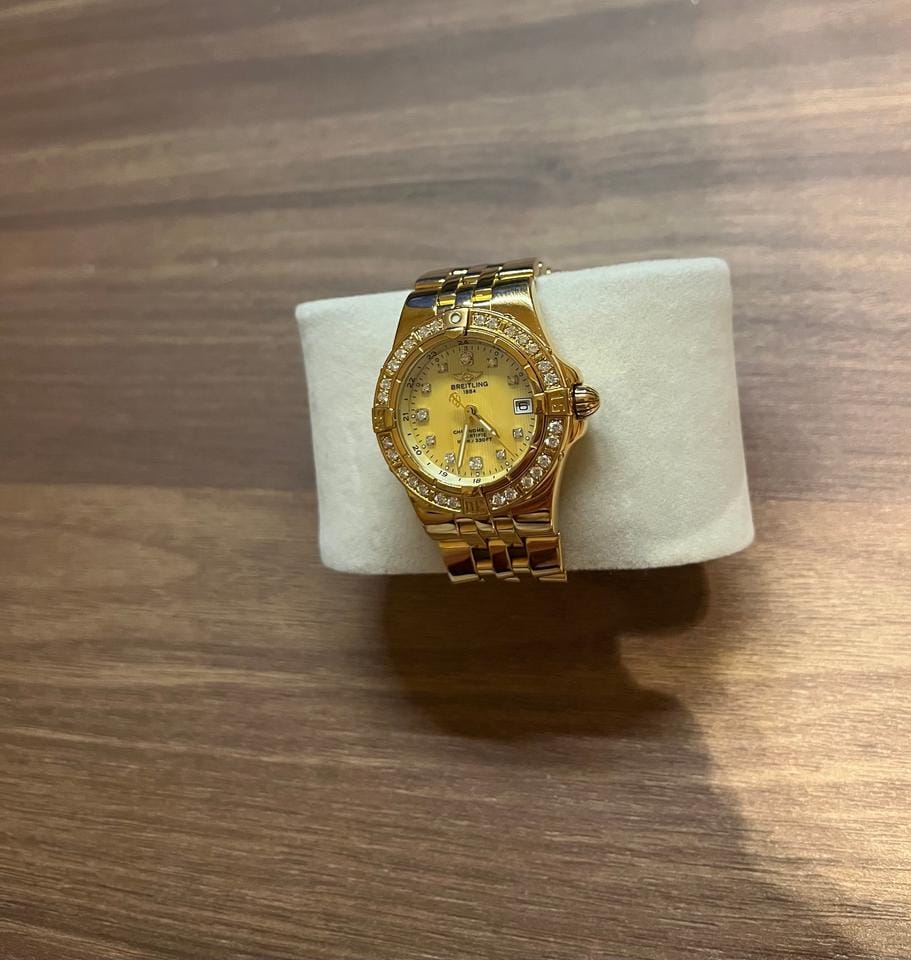 Breitling Starliner Gold/diamonds/mother of pearl - ladies watch