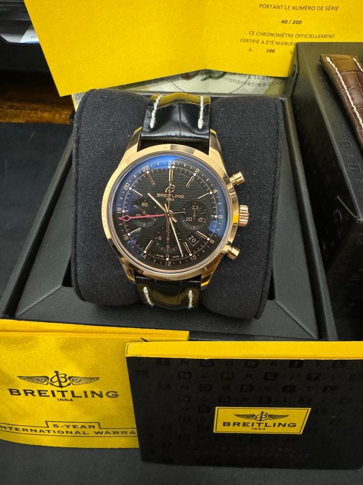 Breitling Transocean Chronograph GMTTransoceanic GMT (limited edition 40/200) Brand New-Never Worn-Box and Papers