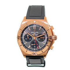 Breitling Chronomat 42 B01 Chronograph 42mm Rose Gold Anthracite Dial Black Rubber Strap