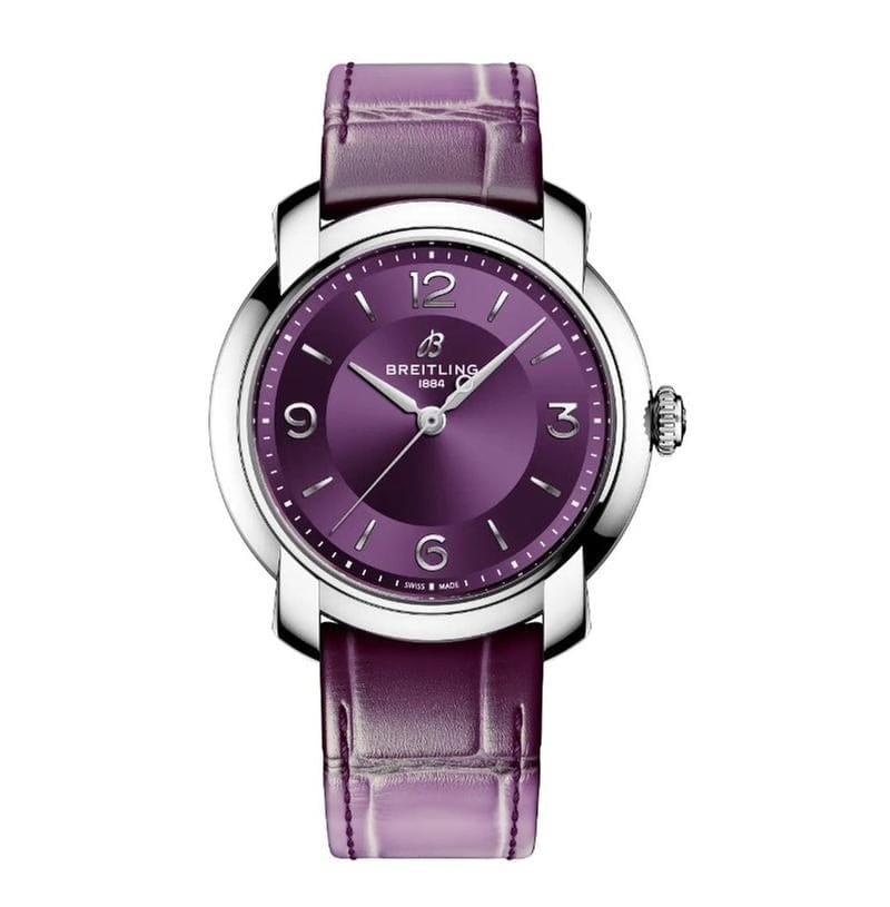 Breitling Lady Premier Automatic 36mm Purple NEW UNWORN FULL SET A10310121 Q1 P1