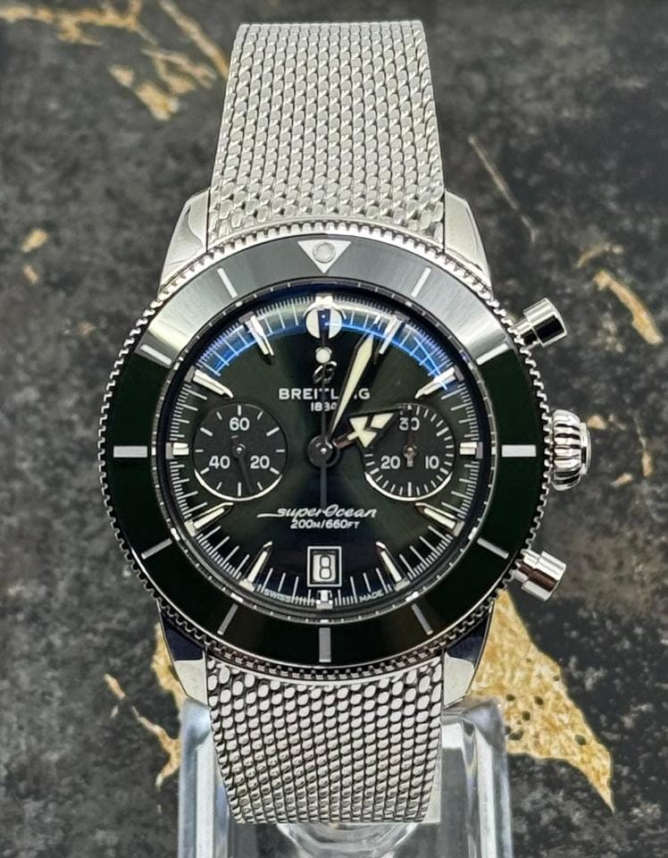 Breitling New 2025 - Superocean Heritage B01 Chronograph 42mm - Green Dial - Steel