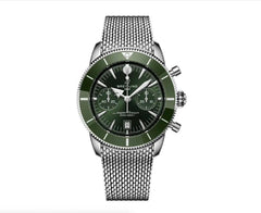 Breitling New 2025 - Superocean Heritage B01 Chronograph 42mm - Green Dial - Steel