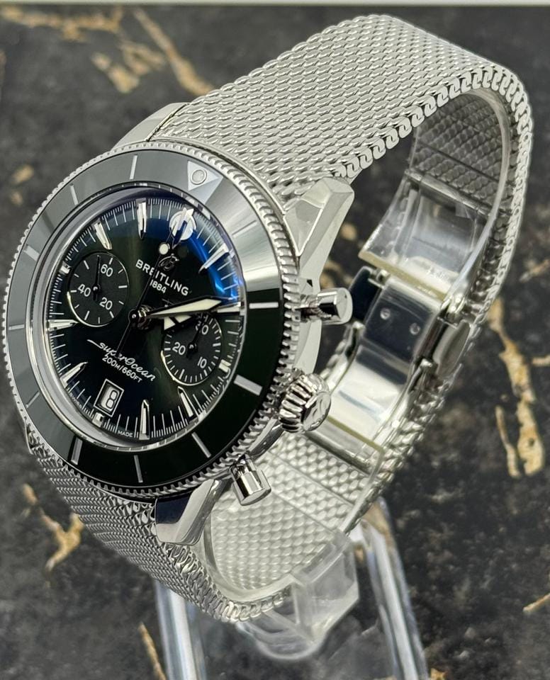 Breitling New 2025 - Superocean Heritage B01 Chronograph 42mm - Green Dial - Steel