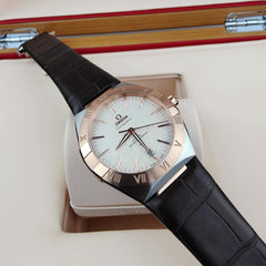Omega Constellationautomatic 39mm metal Alligator leather watch 131.23.39.20.02.001 (H)