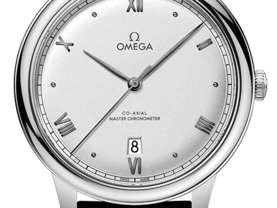 Omega De Ville Prestige CO‑AXIAL Silver dial 40mm 434.13.40.20.02.001 Leather strap