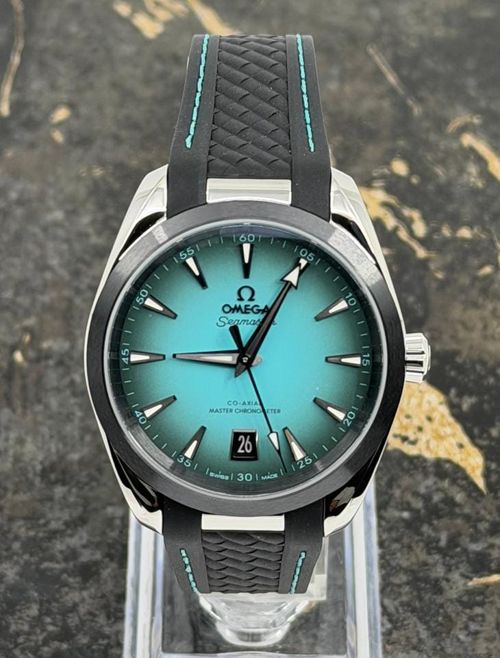Omega Seamaster Aqua Terra New 2026 - Seamaster Aqua Terra 150 M - 38 mm - Turquoise - Rubber