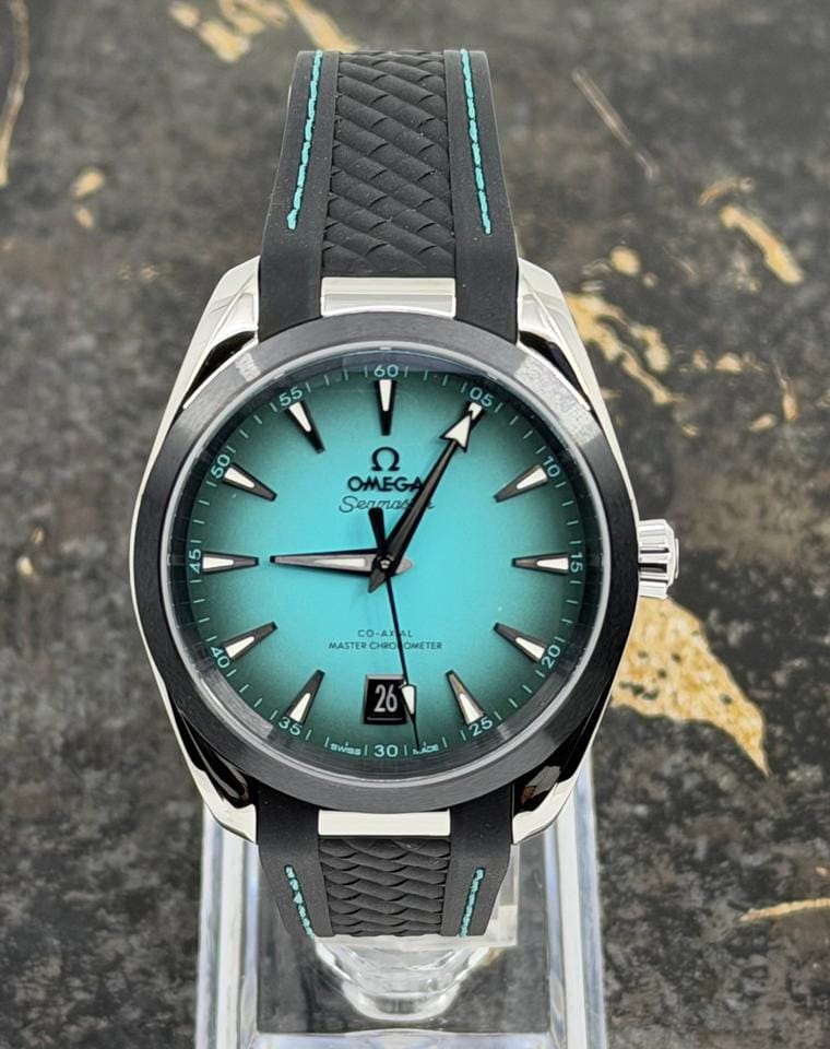 Omega Seamaster Aqua Terra New 2026 - Seamaster Aqua Terra 150 M - 38 mm - Turquoise - Rubber