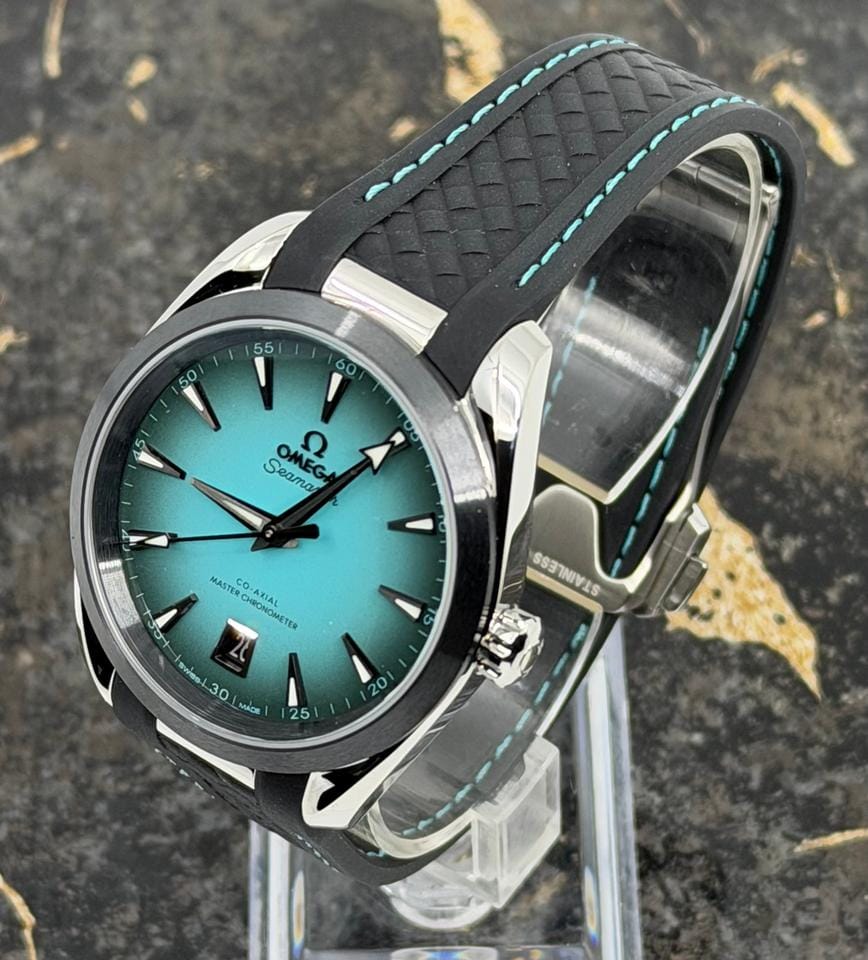 Omega Seamaster Aqua Terra New 2026 - Seamaster Aqua Terra 150 M - 38 mm - Turquoise - Rubber