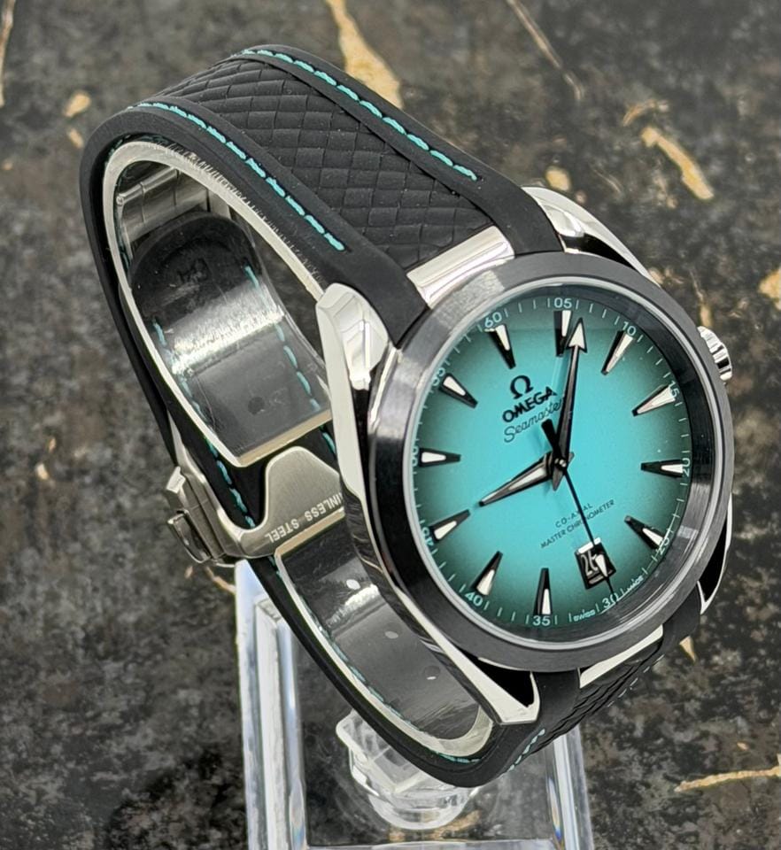 Omega Seamaster Aqua Terra New 2026 - Seamaster Aqua Terra 150 M - 38 mm - Turquoise - Rubber
