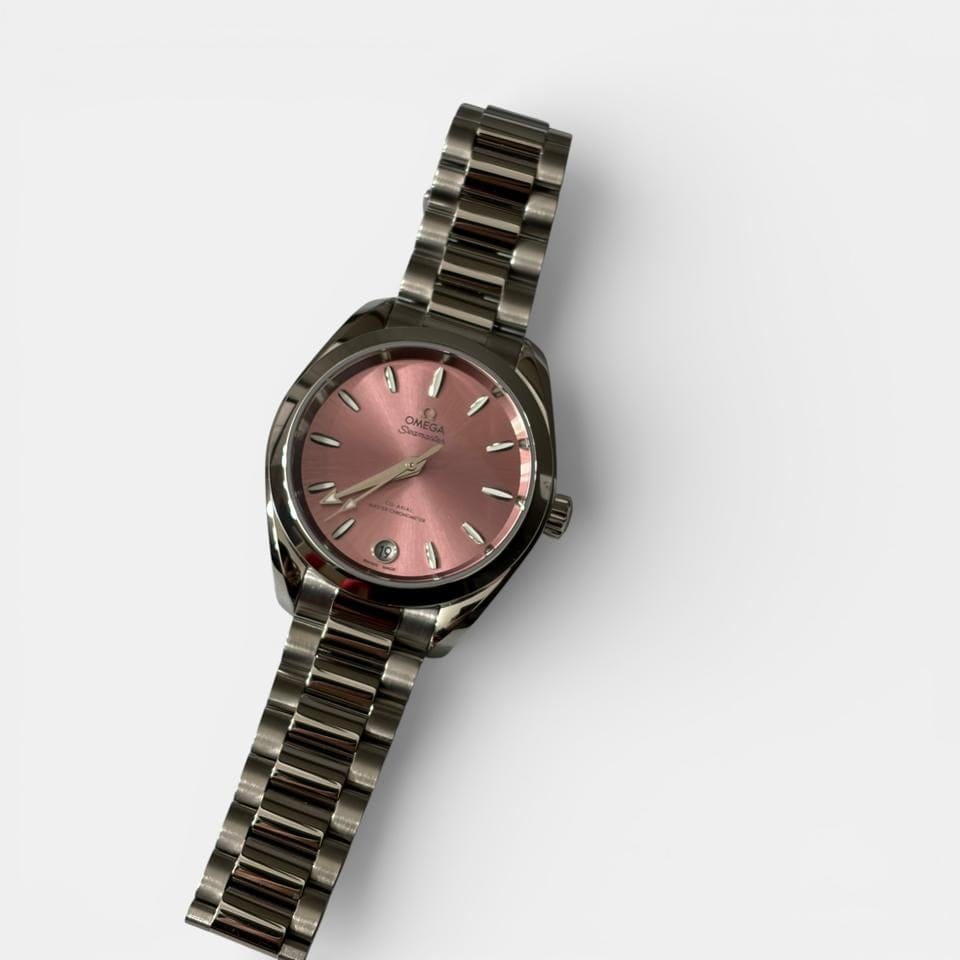Omega Seamaster Aqua Terra150 M Womens 34 Full Set Pink Dial - 220.10.34.20.10.003