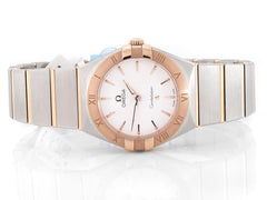 Omega Constellation Manhatten Co-Axial ø28mm Stahl - Roségold Silber Dial B+P Quarz
