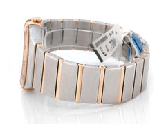 Omega Constellation Manhatten Co-Axial ø28mm Stahl - Roségold Silber Dial B+P Quarz