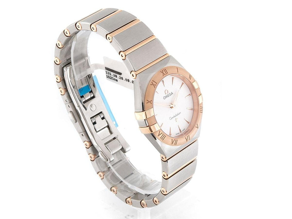 Omega Constellation Manhatten Co-Axial ø28mm Stahl - Roségold Silber Dial B+P Quarz