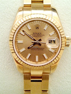 Rolex | Datejust | 179178 | Yellow gold | 26 mm | Yellow gold | Champagne | Automatic