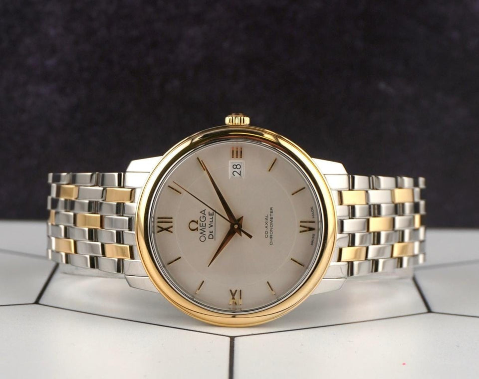 Omega De Ville Prestige36mm De Ville Date YG Steel Automatic Steel Mens Watch 424.20.37.20.02.001