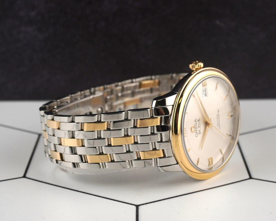 Omega De Ville Prestige36mm De Ville Date YG Steel Automatic Steel Mens Watch 424.20.37.20.02.001