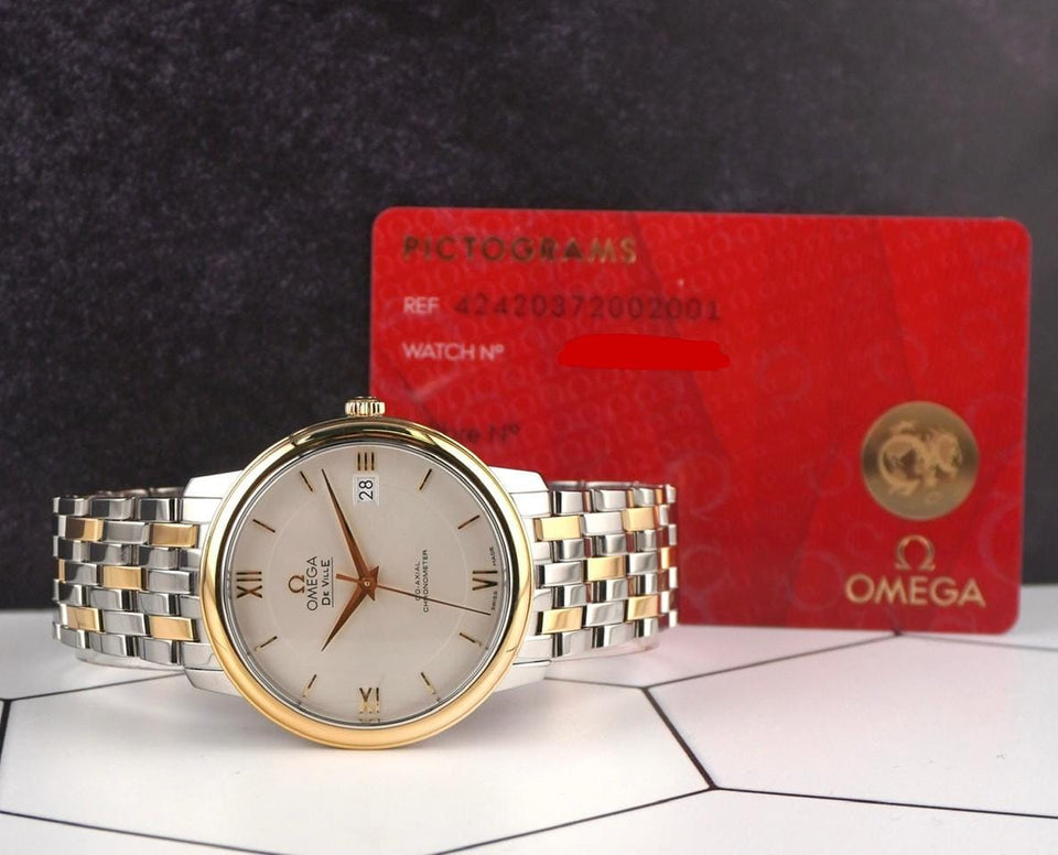 Omega De Ville Prestige36mm De Ville Date YG Steel Automatic Steel Mens Watch 424.20.37.20.02.001