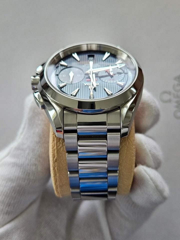 Omega Seamaster Aqua Terra Chronograph Gmt Full Set mit Holzbox und ausgefüllten Papieren