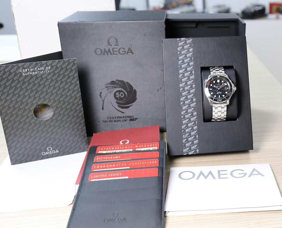 Omega Seamaster Diver 300 MJames Bond 50th Celebration Limited Edition - Unworn - Full Set