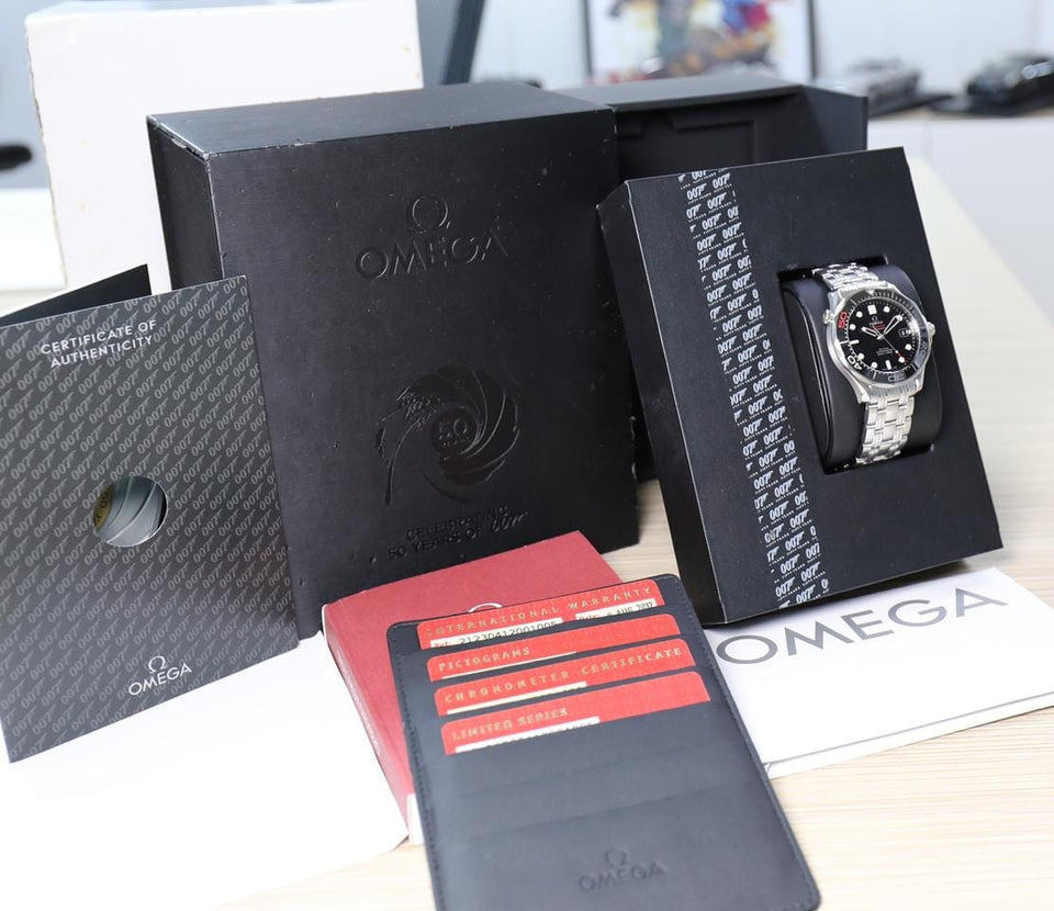 Omega Seamaster Diver 300 MJames Bond 50th Celebration Limited Edition - Unworn - Full Set