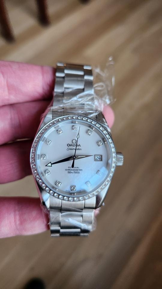 Omega Seamaster Aqua Terra Co-axial 36.2mm MOP Dial Diamonds Brand new (Discontinued model)