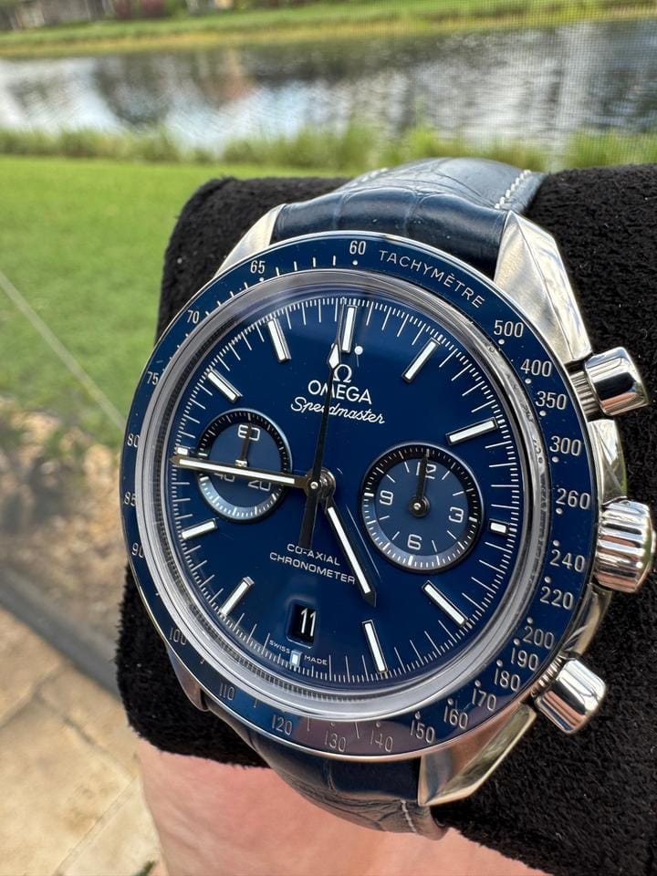 Omega Speedmaster Moonwatch Chronograph Omega Speedmaster Two-Counter Titanium Blue Ceramic