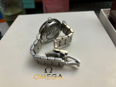 Omega De Ville Ladymatic Black face Special ed. 196 diamonds on bezel crown & dial