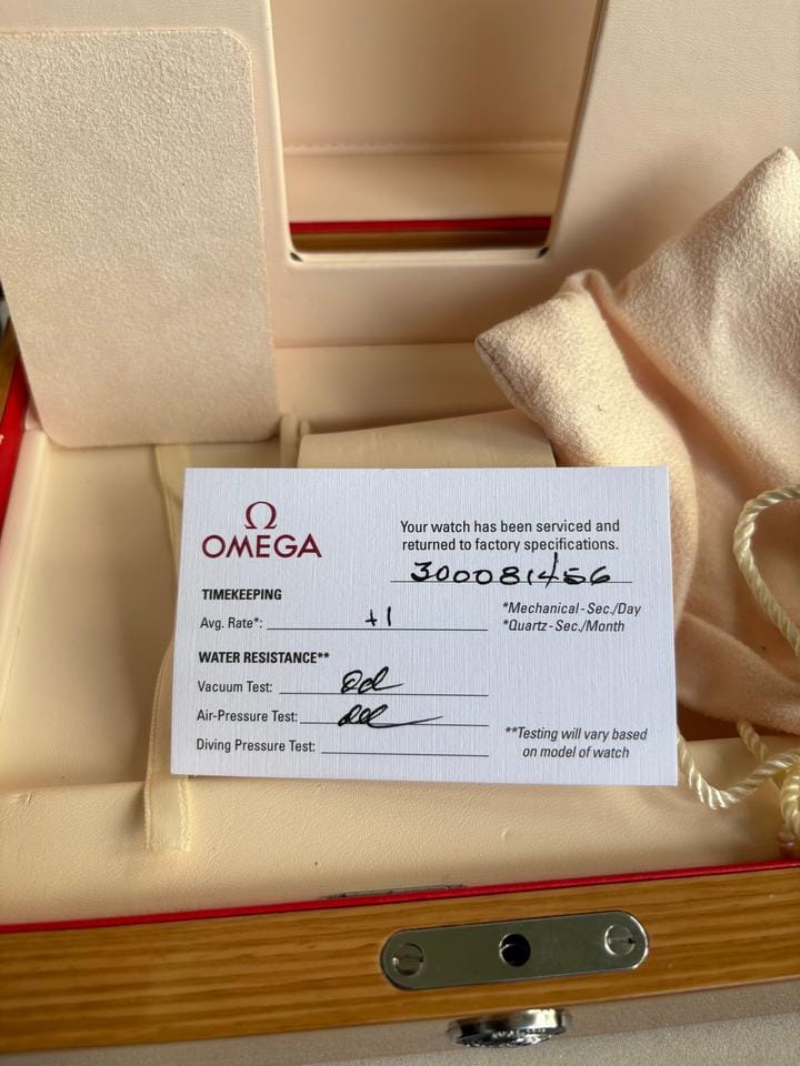 Omega Speedmaster Racing Just Serviced - Omega 2 Year Warranty