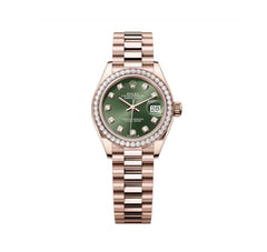 Rolex | Datejust | 279135RBR | Rose gold | 28 mm | Rose gold | Green | Automatic