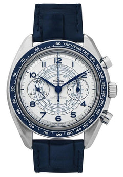 Omega Speedmaster Chronoscope Co-Axial Master Chronometer Chronograph White Blue