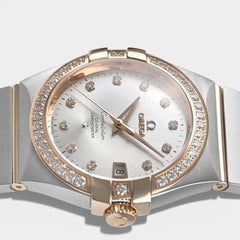 Omega Constellation Ladies Co-Axial Chronometer / Diamonds / Steel&Red gold / 35 mm / 123.25.35.20.52.001