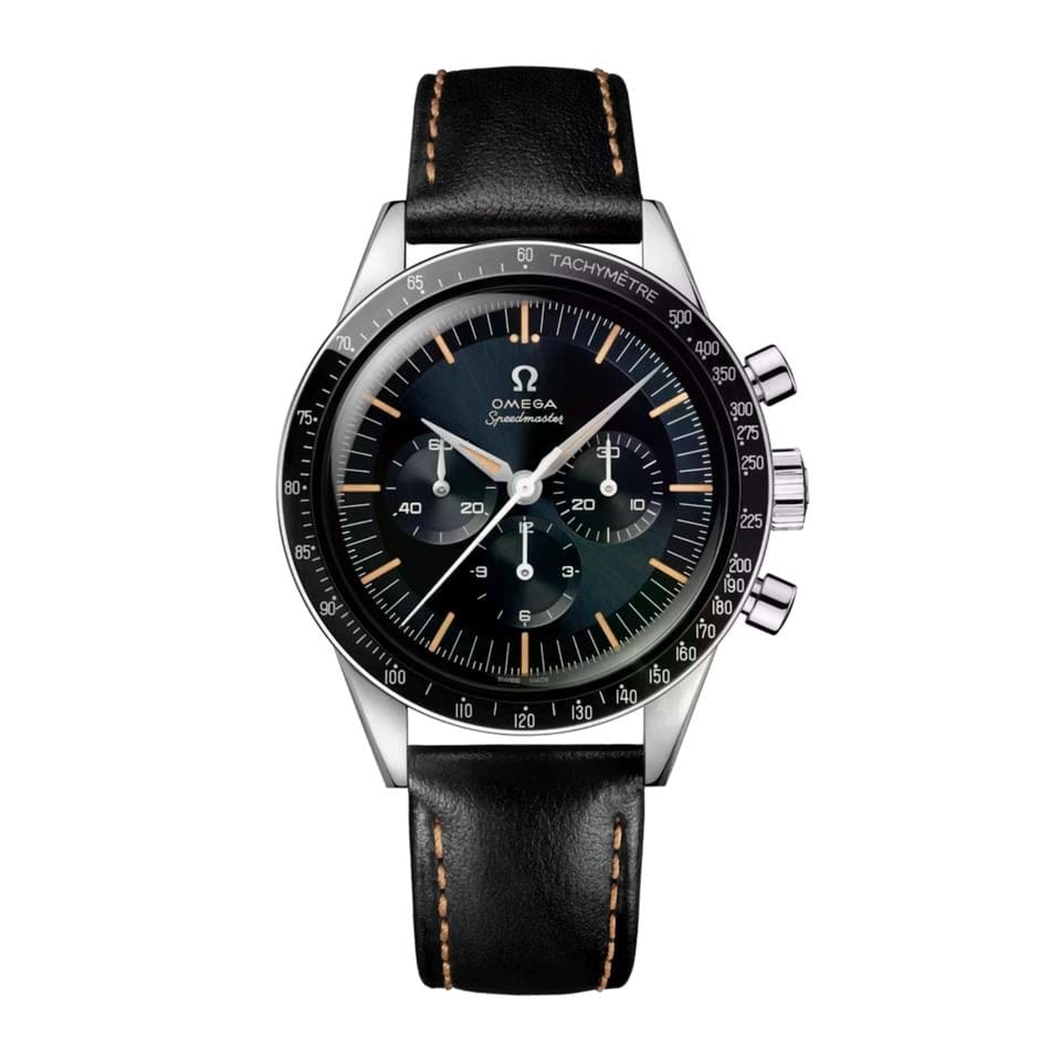 Omega Speedmaster First Omega In Space blk dial 39mm 310.32.40.50.06.001 steel on leather strap
