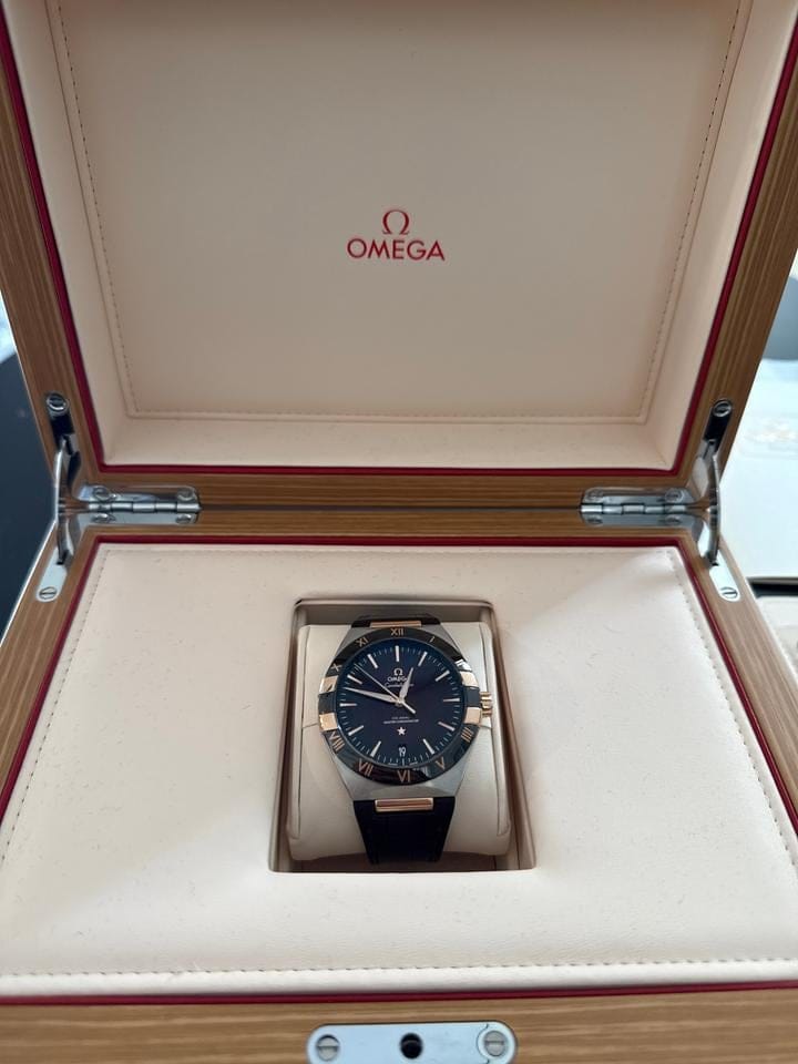 Omega Constellation Chronometer Omega Constellation 41 mm steel gold on leather strap