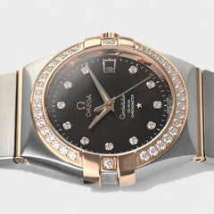 Omega Constellation Ladies Co-axial Chronometer / Diamonds / Steel&Red gold / 35 mm / 123.25.35.20.63.001
