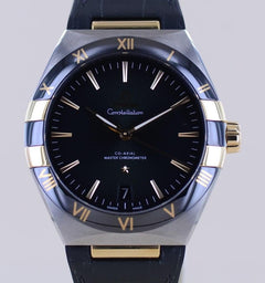 Omega Constellation41mm Black Gold Ceramic Green Dial Chronometer B+P
